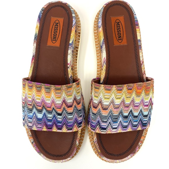 MISSONI Chevron Slide Sandals 37/7